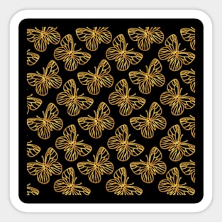 Butterfly Gold Sticker